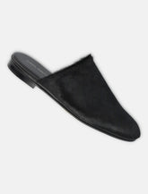 Alberta Ferretti black pony hair mules - | Spazio Pritelli