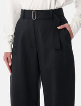 Studio Nicholson Doring compact viscose pants with belt - | Spazio Pritelli