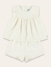 Petit Bateau baby girl 2-piece eyelet set with hearts - | Spazio Pritelli