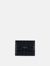 Saint Laurent crocodile-embossed card holder - | Spazio Pritelli