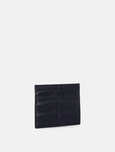 Saint Laurent crocodile-embossed card holder - | Spazio Pritelli