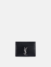 Saint Laurent Cassandre leather card holder - | Spazio Pritelli