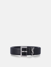 Saint Laurent Cassandre leather belt - | Spazio Pritelli