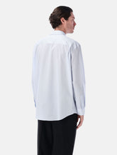 Camicia Cassandre in popeline di cotone a righe blu di Saint Laurent - | Spazio Pritelli