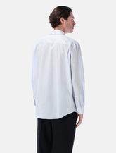 Saint Laurent blue striped cotton poplin Cassandre shirt - | Spazio Pritelli
