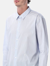 Saint Laurent blue striped cotton poplin Cassandre shirt - | Spazio Pritelli