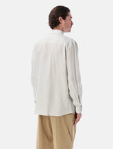 Saint Laurent Cassandre slim striped viscose shirt - | Spazio Pritelli