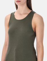 Saint Laurent Cassandre ribbed cotton tank - | Spazio Pritelli