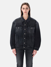 Saint Laurent oversized 70s black denim jacket - | Spazio Pritelli