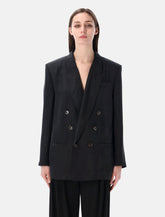 Giacca Doppiopetto in seta habotai Saint Laurent - | Spazio Pritelli