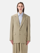 Saint Laurent single-breasted wool-silk blazer - | Spazio Pritelli
