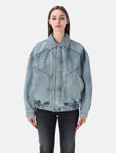 Giacca oversize in denim south blue di Saint Laurent - | Spazio Pritelli