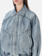 Saint Laurent oversized south blue denim jacket - | Spazio Pritelli