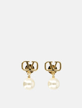 Valentino Garavani VLogo Pearl Earrings - | Spazio Pritelli