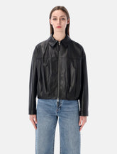 Sword 6.6.44 cropped nappa leather bomber - | Spazio Pritelli