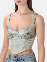 Haikure Elsie Tromp L’Oeil cotton-linen top - | Spazio Pritelli