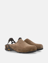 ROA Fedaia taupe suede clog - | Spazio Pritelli