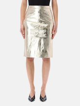 Rotate metallic leather pencil skirt - | Spazio Pritelli