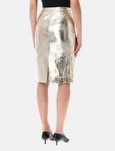Rotate metallic leather pencil skirt - | Spazio Pritelli