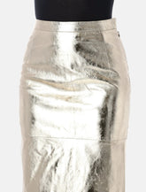 Rotate metallic leather pencil skirt - | Spazio Pritelli