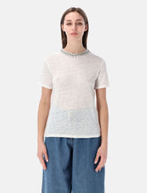 Zimmermann Embellished linen tee - | Spazio Pritelli