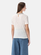 Zimmermann Embellished linen tee - | Spazio Pritelli