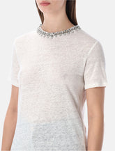 Zimmermann Embellished linen tee - | Spazio Pritelli