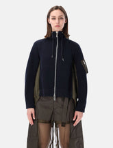 Sacai sponge sweat hybrid hoodie - | Spazio Pritelli