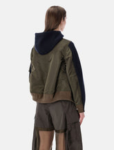 Sacai sponge sweat hybrid hoodie - | Spazio Pritelli