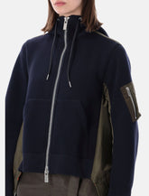 Sacai sponge sweat hybrid hoodie - | Spazio Pritelli