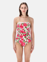 Costume intero arricciato con stampa di rose di Chloé - | Spazio Pritelli