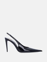 Saint Laurent Guermantes patent leather slingback pumps - | Spazio Pritelli