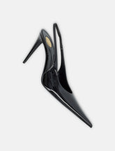 Saint Laurent Guermantes patent leather slingback pumps - | Spazio Pritelli
