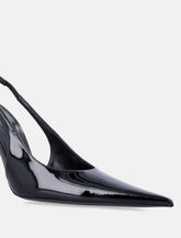 Saint Laurent Guermantes patent leather slingback pumps - | Spazio Pritelli