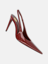 Saint Laurent Guermantes patent leather slingback pumps - | Spazio Pritelli