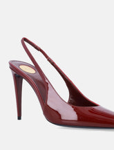 Saint Laurent Guermantes patent leather slingback pumps - | Spazio Pritelli