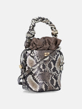 Bou Snakeskin-Embossed Bucket Bag - | Spazio Pritelli