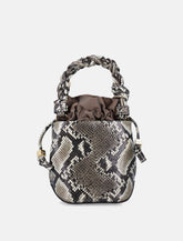 Bou Snakeskin-Embossed Bucket Bag - | Spazio Pritelli