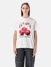 Ganni white Cherry graphic t-shirt - | Spazio Pritelli