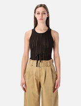 Sessùn Andrade cotton knit openwork bodysuit - | Spazio Pritelli