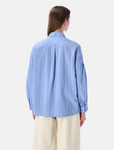 Sessùn Dazik pleated stripe lyocell shirt - | Spazio Pritelli