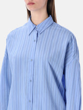 Sessùn Dazik pleated stripe lyocell shirt - | Spazio Pritelli