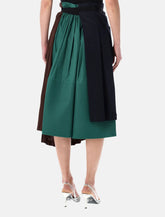 Prada patchwork rush-stitch asymmetrical skirt - | Spazio Pritelli