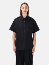 Prada short-sleeved cotton poplin shirt - | Spazio Pritelli