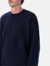 Carhartt WIP navy wool Bishop sweater - | Spazio Pritelli