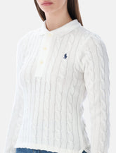 Polo Ralph Lauren cable-knit cotton polo sweater - | Spazio Pritelli
