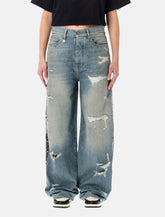 Amiri Bones wide-leg studded jeans - | Spazio Pritelli