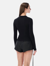 Diesel T-Iara-LS long-sleeve ribbed cotton top - | Spazio Pritelli