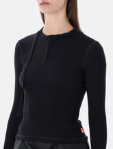 Diesel T-Iara-LS long-sleeve ribbed cotton top - | Spazio Pritelli