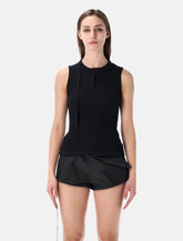 Diesel T-Iara sleeveless ribbed cotton top - | Spazio Pritelli